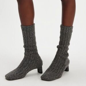 NEW IN BOX Jeffery Campbell Ariana Ribbed Sock Boots